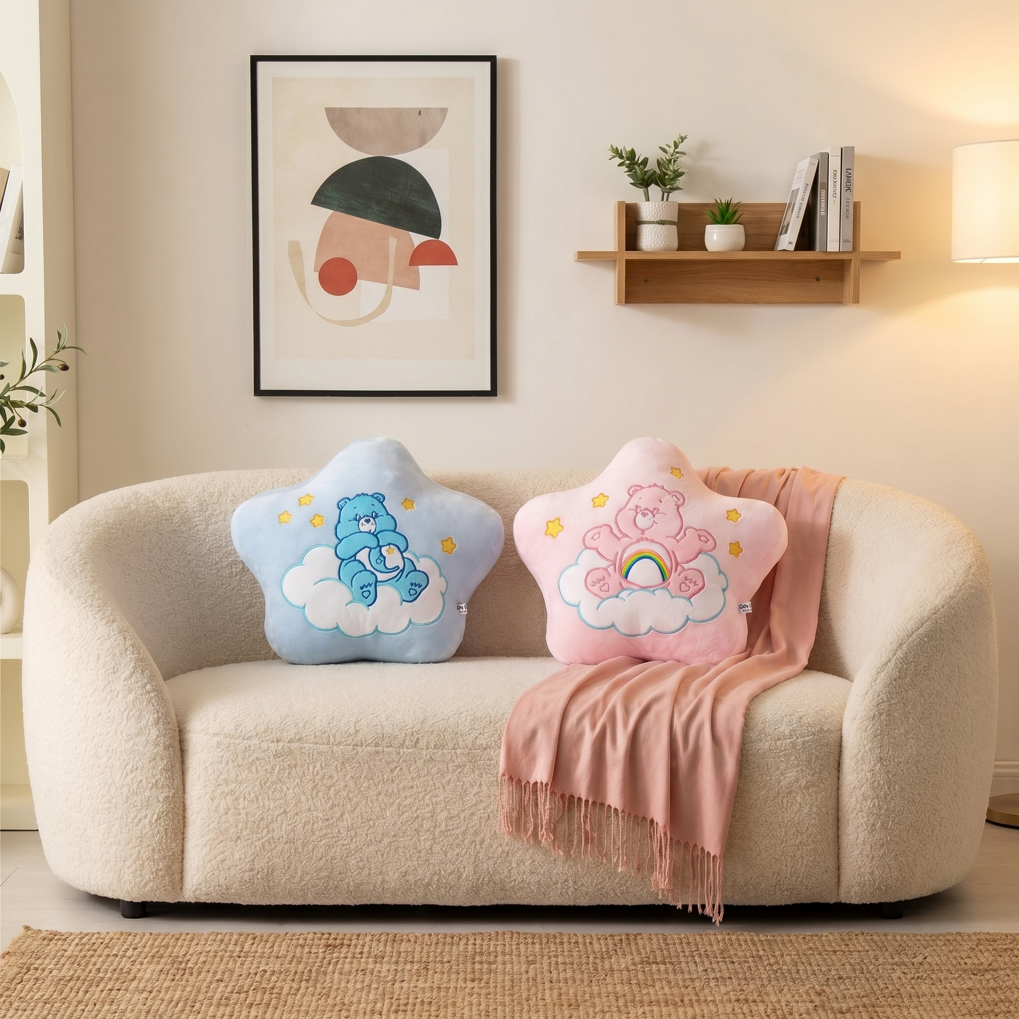 Care Bears Star Shaped Plush Throw Pillow